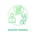 Educate yourself concept icon