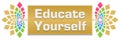Educate Yourself Floral Left Right Banner Royalty Free Stock Photo