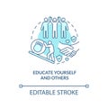 Educate yourself and others turquoise concept icon Royalty Free Stock Photo