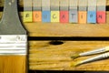 Education alpabet with brush Royalty Free Stock Photo