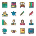 Education Back to School Icon Vector Illustration Royalty Free Stock Photo
