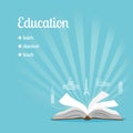 Education background with text Royalty Free Stock Photo