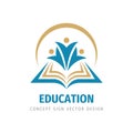 Education badge logo design. University high school emblem. Vector illustration