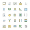 Education Bold Icons Illustration 1