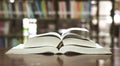 Education book library placed on the table study for knowledge learning Royalty Free Stock Photo