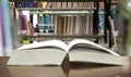 Education book library placed on the table study for knowledge learning Royalty Free Stock Photo
