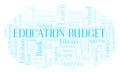 Education Budget word cloud. Royalty Free Stock Photo