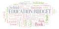 Education Budget word cloud. Royalty Free Stock Photo