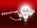 Education Bulb Lamp Energy Light red