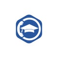 Education Call vector logo design template.