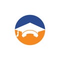 Education Call vector logo design template. Royalty Free Stock Photo