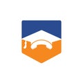 Education Call vector logo design template. Royalty Free Stock Photo