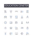 Education ceneter line icons collection. Industrial, Equipment, Tools, Workshop, Mechanics, Engineering, Factory vector