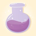 Education chemistry test tube school elementary cartoon icon