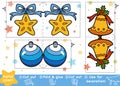 Education Christmas Paper Crafts for children, Christmas toys Royalty Free Stock Photo