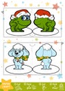 Education Christmas Paper Crafts for children, Rabbit and Frog