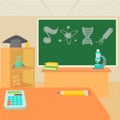 Education classroom concept, cartoon style