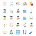 Education color Isolated Vector icons pack that can be easily modified or edit