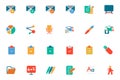 Education Colored Vector Icons 8 Royalty Free Stock Photo