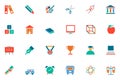 Education Colored Vector Icons 10 Royalty Free Stock Photo