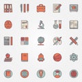Education colorful icons