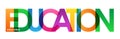 EDUCATION colorful overlapping letters banner