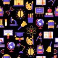 Education colorful seamless pattern