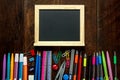 Education concept the accessories back to school on off Royalty Free Stock Photo