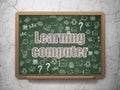 Education concept: Learning Computer on School board background Royalty Free Stock Photo