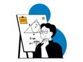 Education concept with character situation.