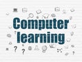 Education concept: Computer Learning on wall background Royalty Free Stock Photo