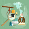 Education concept e-learning professor teachers science Royalty Free Stock Photo