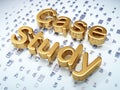 Education concept: Golden Case Study on digital Royalty Free Stock Photo