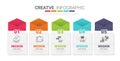 Education Concept Infographic Template Design With note, Email. Can be used for workflow layout, diagram, business step options, Royalty Free Stock Photo