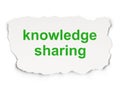 Education concept: Knowledge Sharing on Paper background