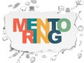 Education concept: Mentoring on Torn Paper Royalty Free Stock Photo