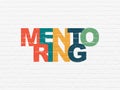 Education concept: Mentoring on wall background Royalty Free Stock Photo