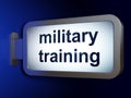 Education concept: Military Training on billboard background