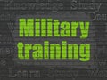 Education concept: Military Training on wall background