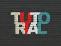 Education concept: Tutorial on wall background Royalty Free Stock Photo