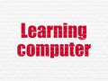 Education concept: Learning Computer on wall background Royalty Free Stock Photo