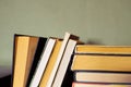 Stack of books banner. Copy space Royalty Free Stock Photo