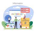 IT education concept. Student write software and create code Royalty Free Stock Photo