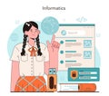 IT education concept. Student write software and create code Royalty Free Stock Photo