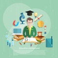Education concept students e-learning teacher open book Royalty Free Stock Photo
