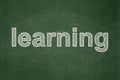 Education concept: Learning on chalkboard background Royalty Free Stock Photo