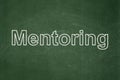 Education concept: Mentoring on chalkboard background