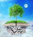 Education concept. Tree of knowledge grows