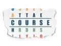 Education concept: word Course in solving Royalty Free Stock Photo