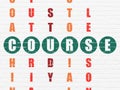 Education concept: word Course in solving Royalty Free Stock Photo